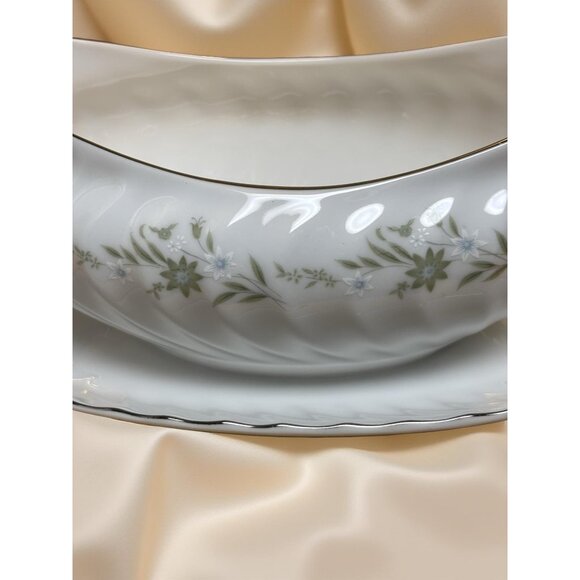 Coventry Felicia Gravy Boat with Underplate – 9" Vintage Japan Fine China – Flor - Picture 4 of 6